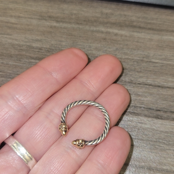 David Yurman Jewelry - David Yurman Sz 6 Silver 14k Gold Renaissance Ring With Diamonds 2.3mm Wide